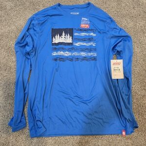 Coleman Mens Large Long Sleeve Shirt. Blue Color